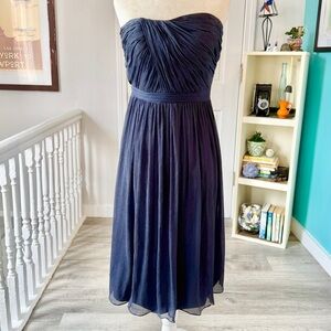 J. Crew | Dresses | Jcrew Navy Strapless Dress Size 4 | Poshmark